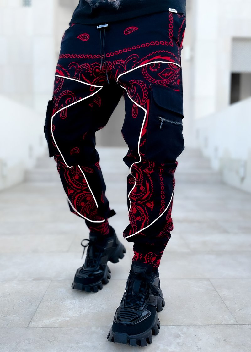 GUAPI Obsidian Black Paisley Cargo Pants V2 – Cultwear.eu