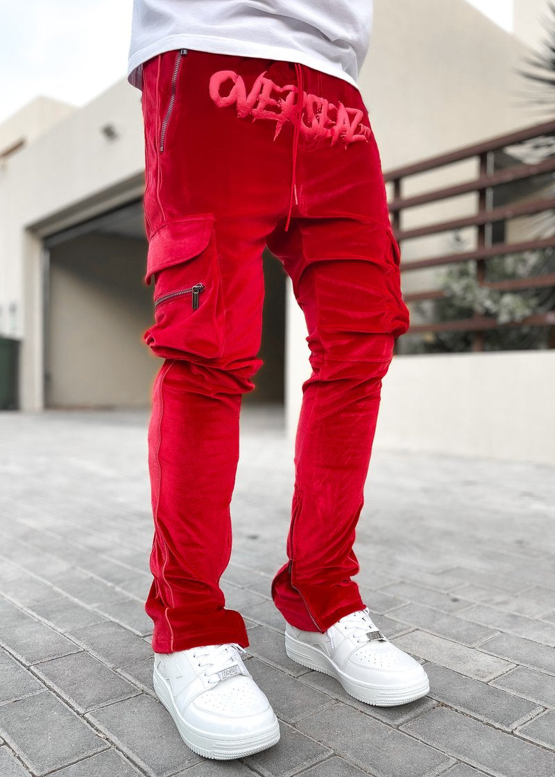GUAPI Blood Red Overseaz Velour Track Pants – Cultwear.eu